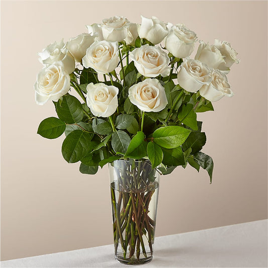 Long Stem White Rose Bouquet – GARDEN GRACE FLORIST AND GIFTS, Warrenville SC