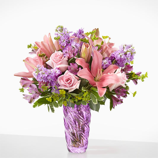 Precious Petals Bouquet with Luxe Swirl Vase –  Grace Garden Little Roots, Aiken SC
